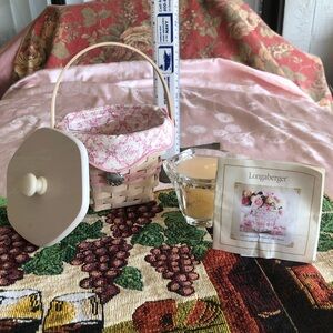 Longaberger 2001 Horizon Of Hope Basket W/ Fabric/plastic Liner, Tie -On 11605